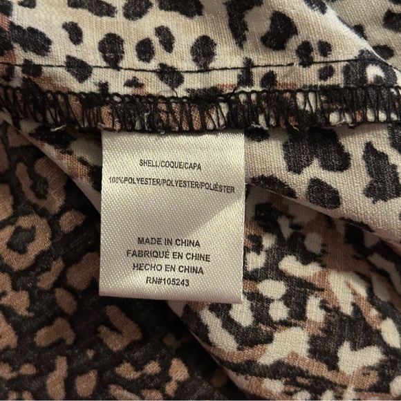 Hiatus Women’s Size S Patchwork Leopard Floral Print Short Sleeve Mini Dress - Picture 5 of 9